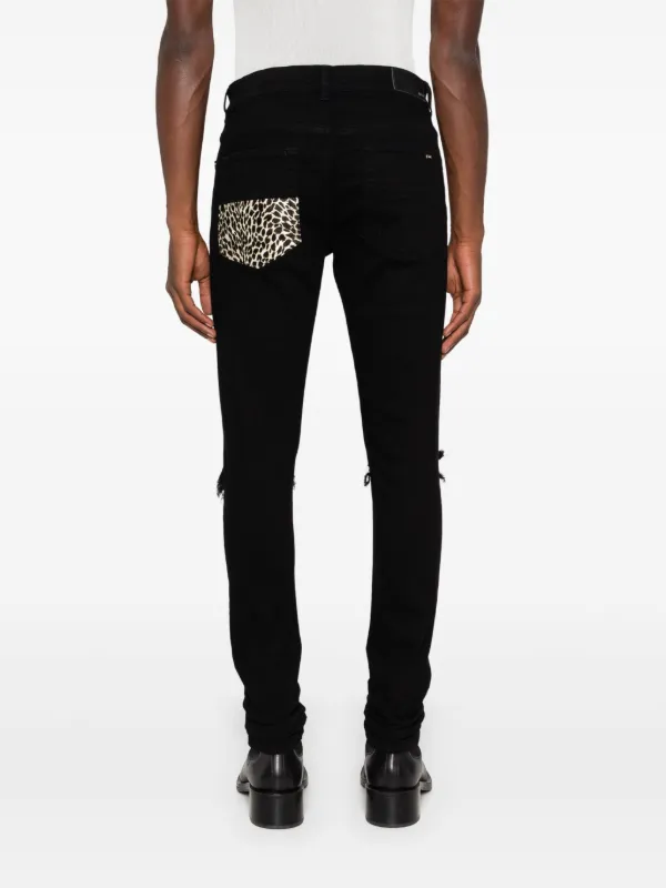 Jeans Amiri Black and 2024 Leopard