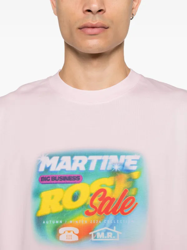 Martine Rose graphic-print T-shirt | Pink | FARFETCH