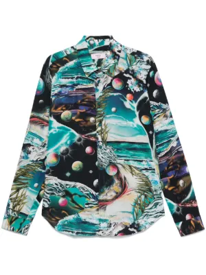 WACKO MARIA skull-print Shirt | Yellow | FARFETCH BH