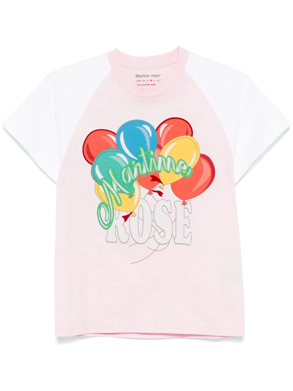 Martine Rose Raglan Shrunken T-shirt - Pink