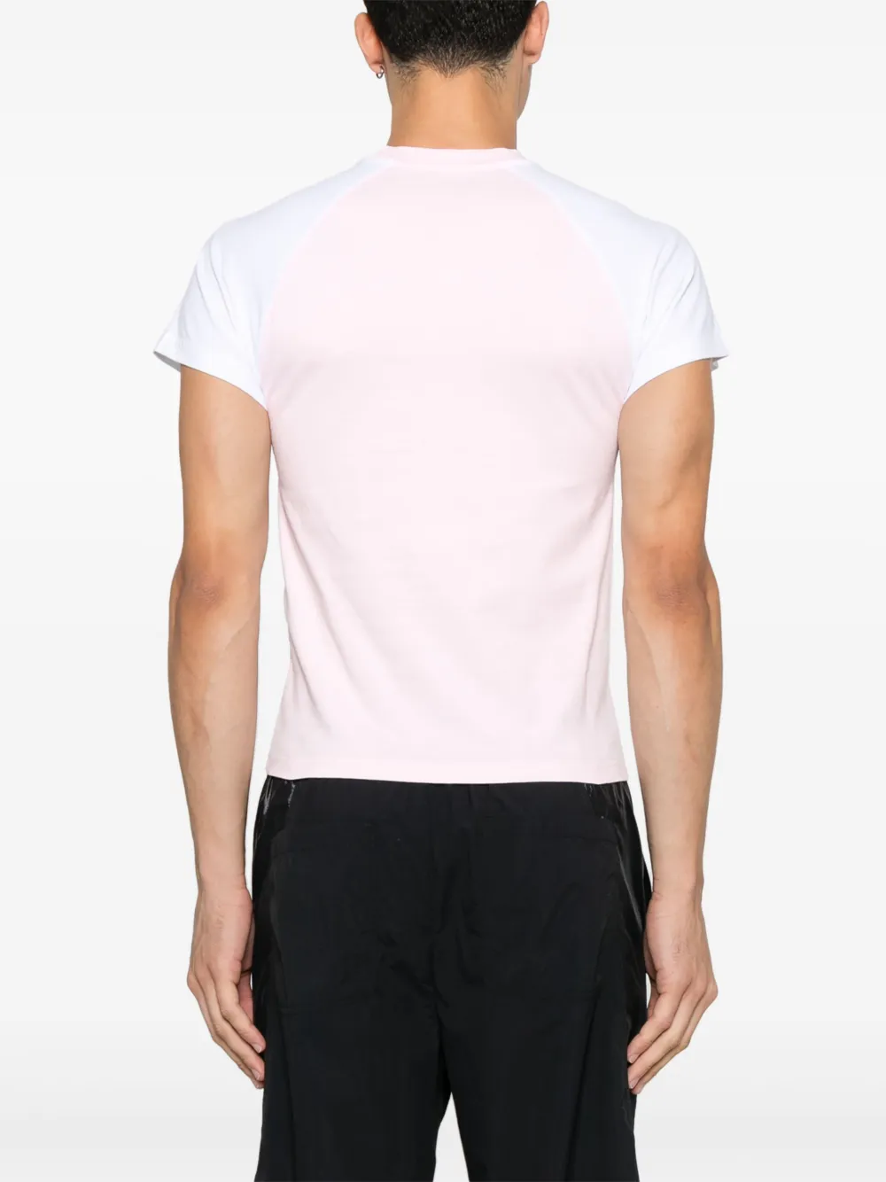 Shop Martine Rose Raglan Shrunken T-shirt In Pink