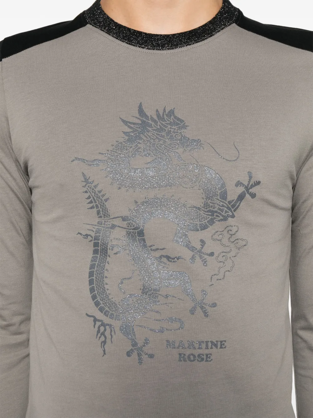 Shop Martine Rose Shrunken T-shirt In Grey
