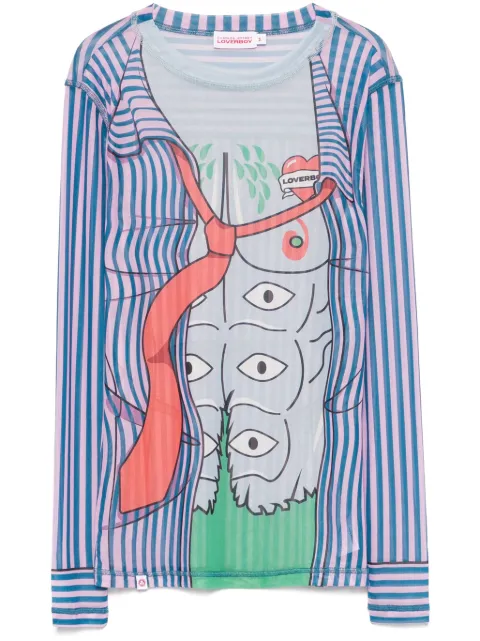 Charles Jeffrey Loverboy playera de malla manga larga
