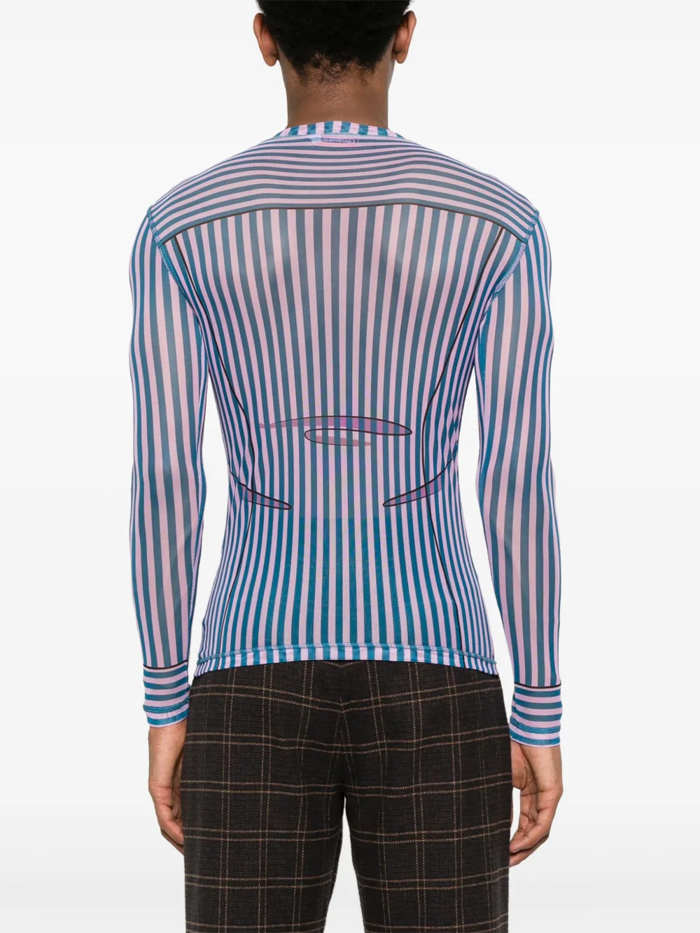 Charles Jeffrey Loverboy Mesh T-shirt met lange mouwen Roze