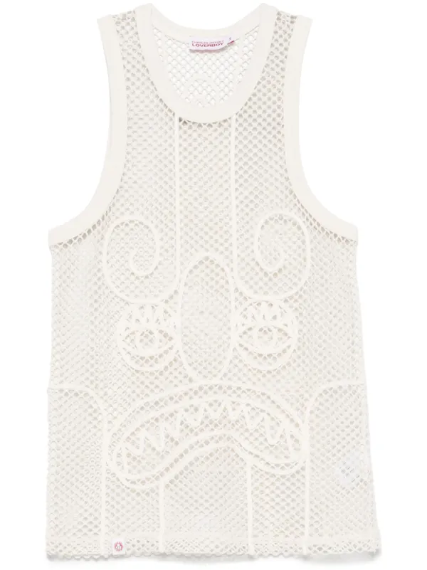 週間売れ筋 Charles Top Mesh monogram-jacquard Loverboy Jeffrey トップス