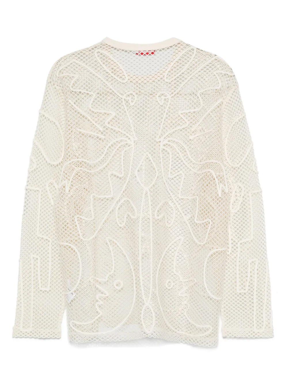 Charles Jeffrey Loverboy monogram-jacquard mesh T-shirt - Beige