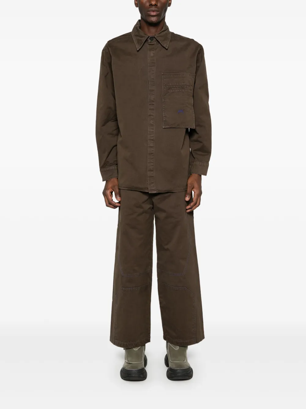 A-COLD-WALL* Format broek met wijde pijpen - Bruin