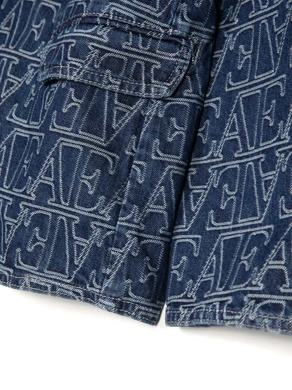 Emporio Armani Kids Blazer met monogram Blauw