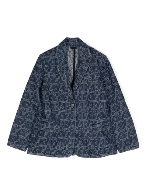 Emporio Armani Kids بليزر بنقش مونوغرام