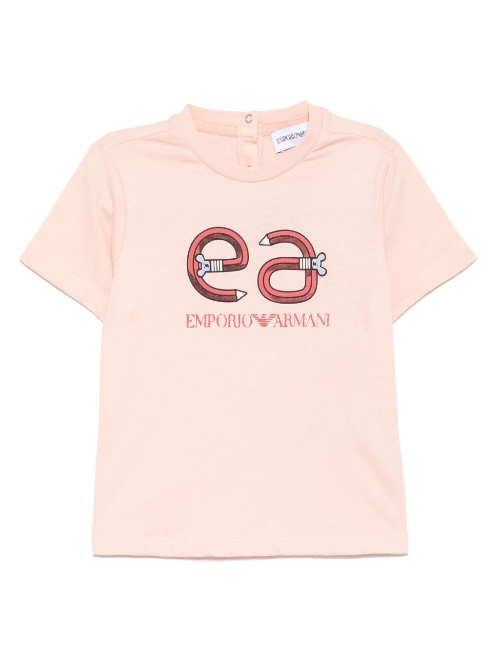 Emporio Armani Kids back-to-school logo print T-shirt - Pink