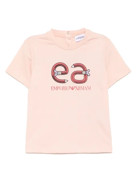Emporio Armani Kids back-to-school logo print T-shirt