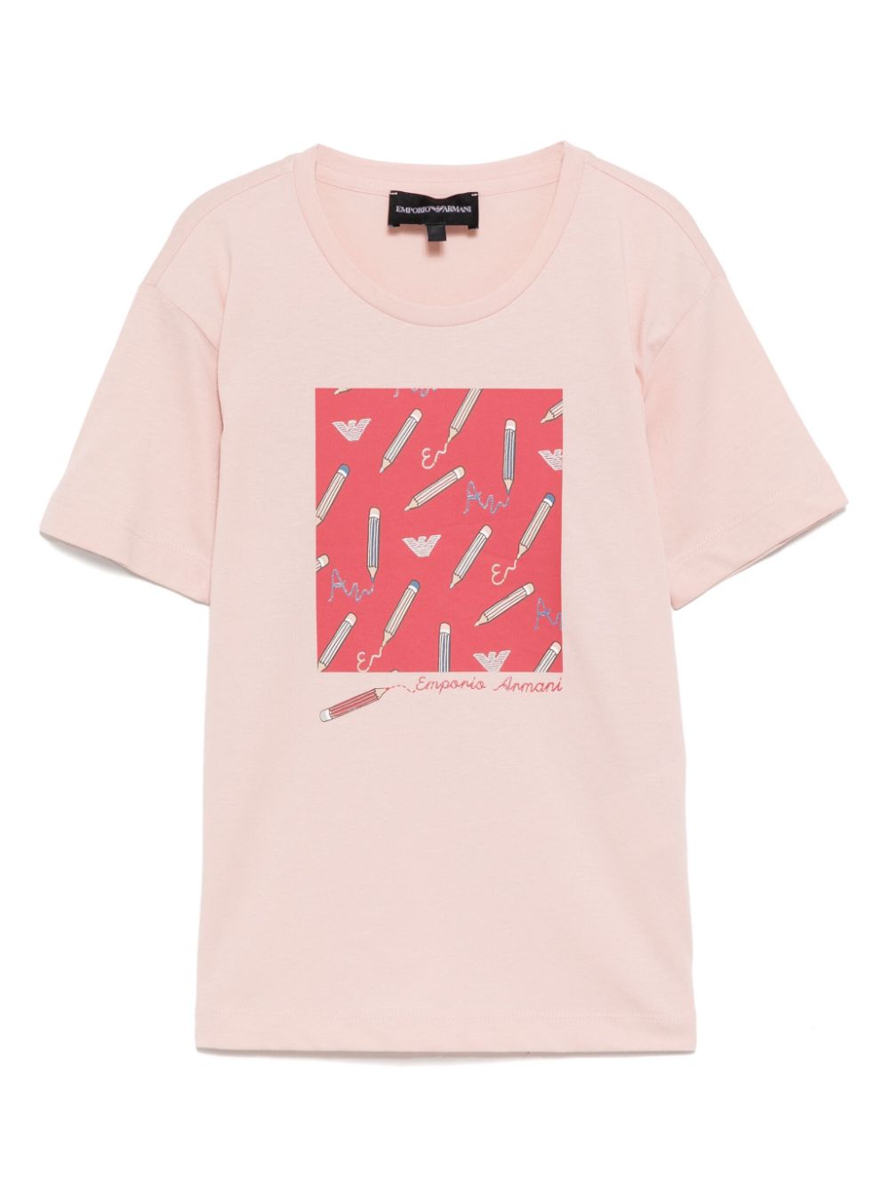 Emporio Ar i Kids T-shirt met print Roze