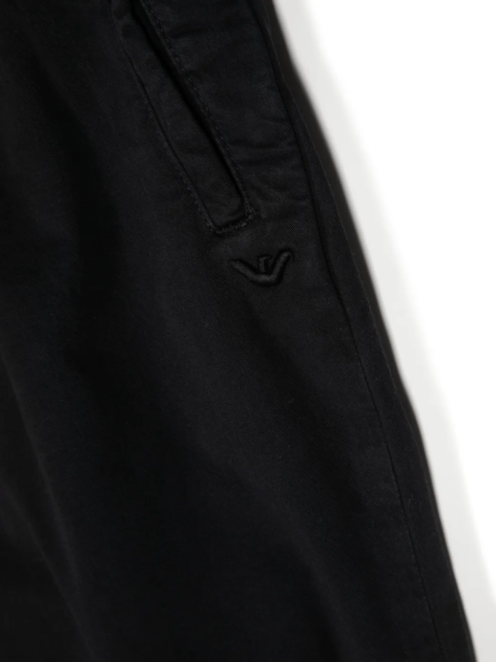Emporio Armani Kids Broek met trekkoord Zwart