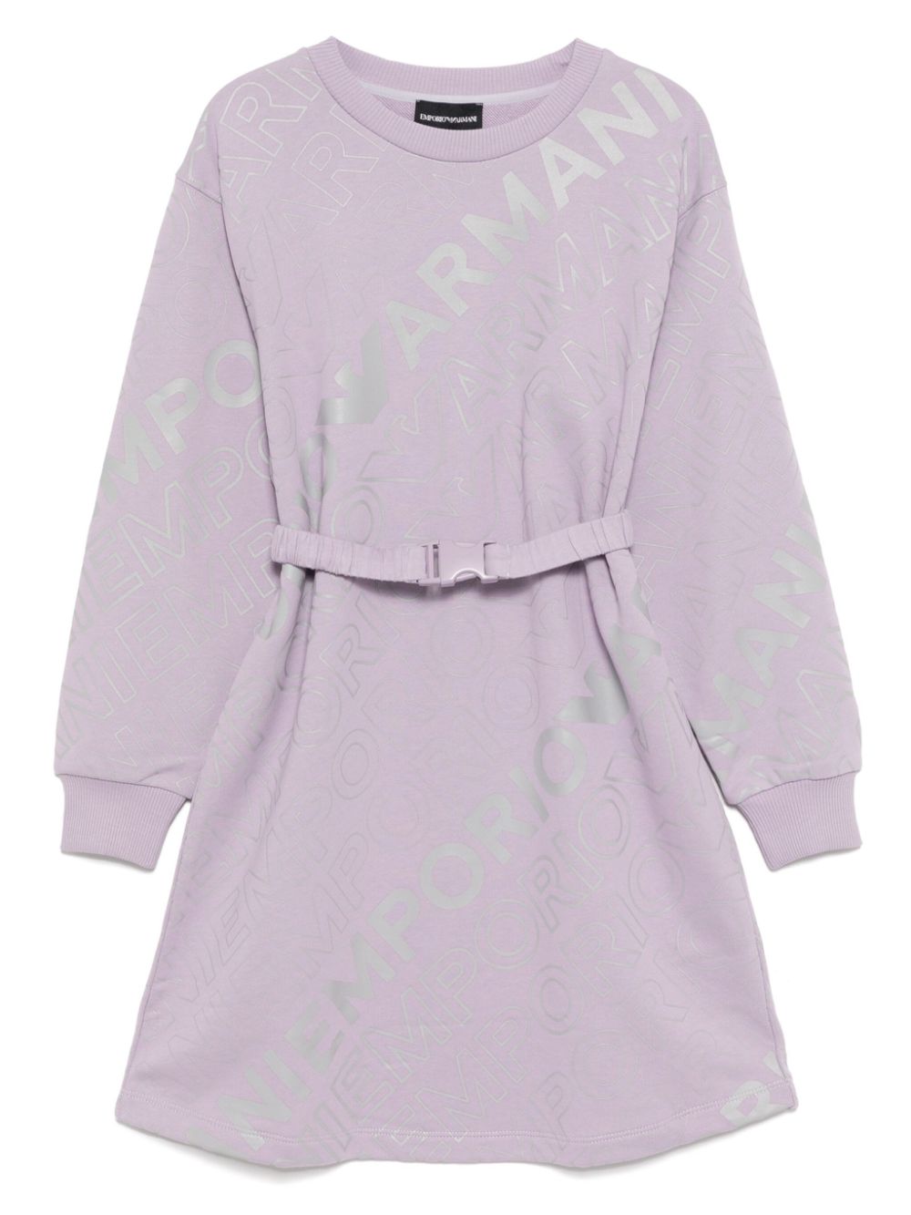 Emporio Armani Kids logo-print dress - Purple