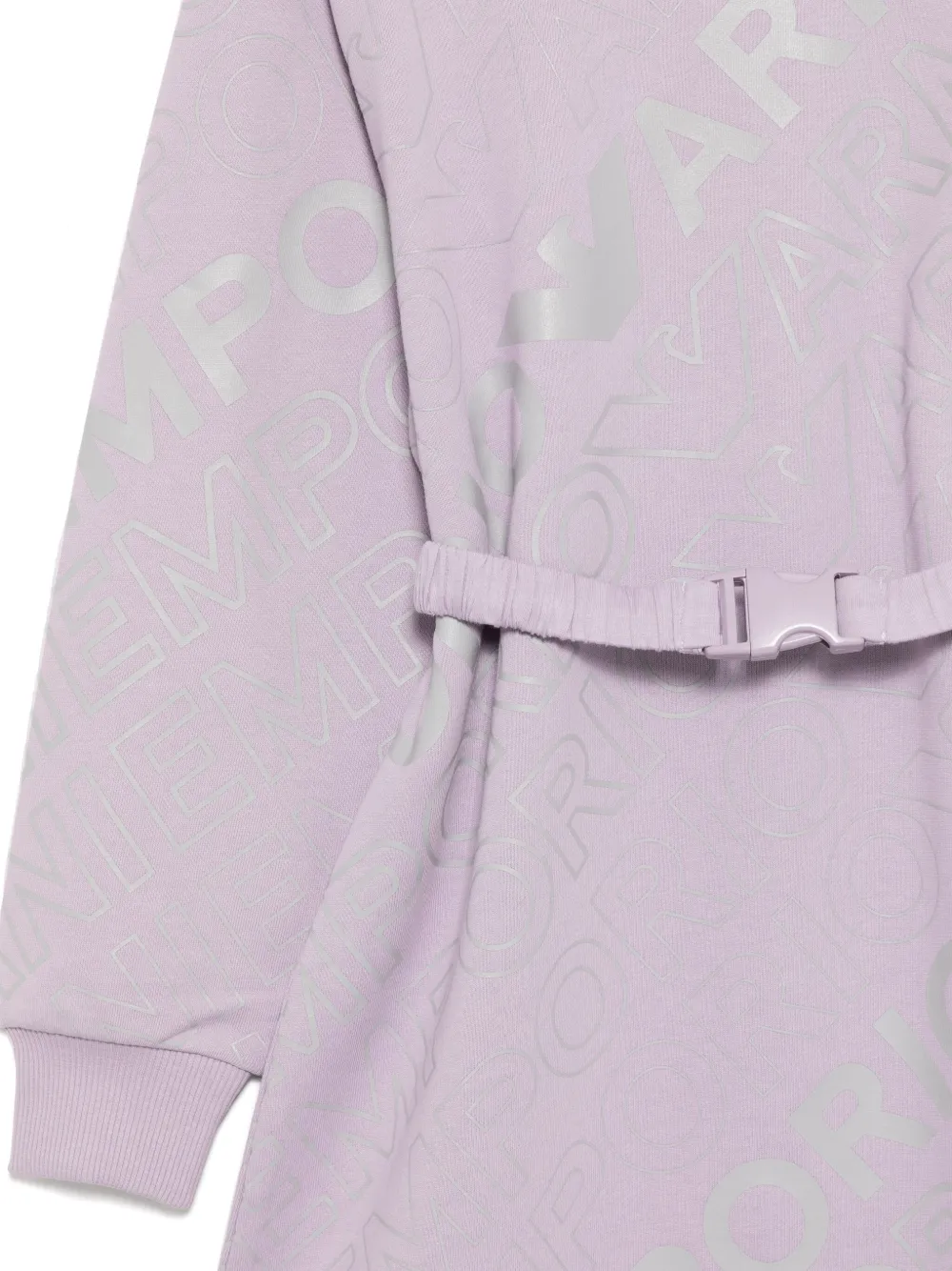 Emporio Armani Kids Jurk met logoprint Paars