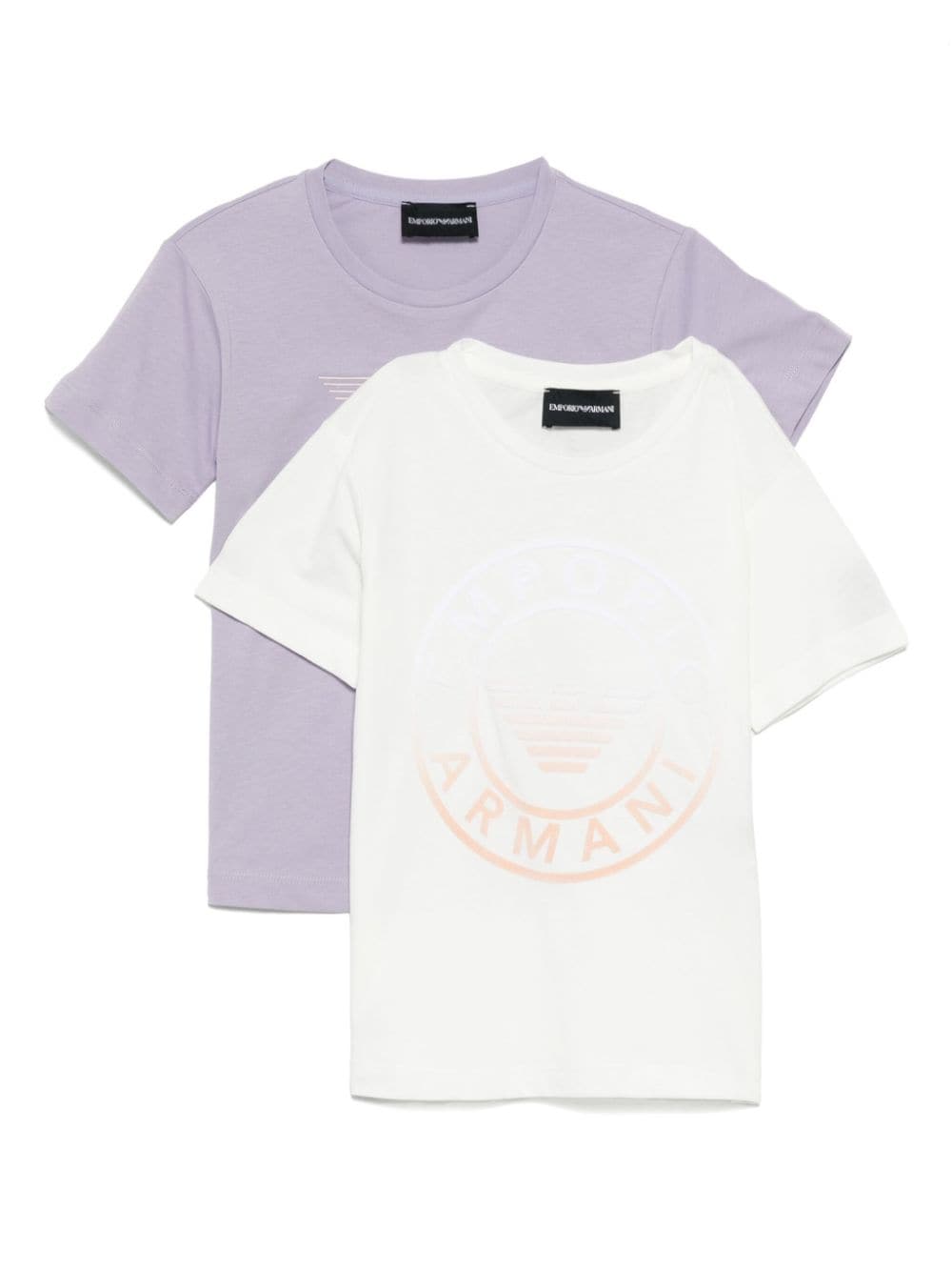 Shop Emporio Armani Logo-print T-shirt (set Of 2) In Purple