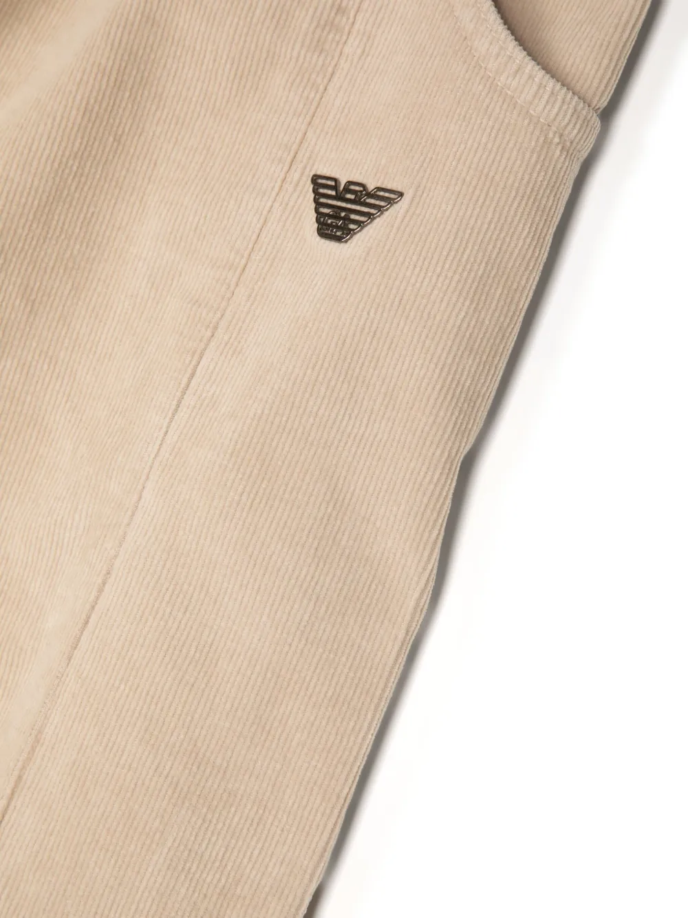 Emporio Armani Kids Broek met logopatch Beige