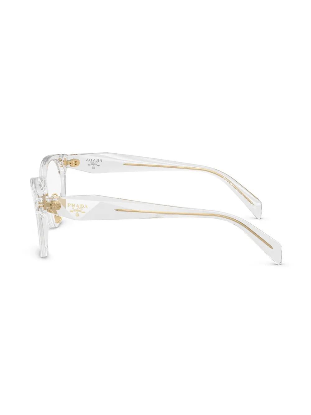 Prada Eyewear Bril met rond montuur Grijs