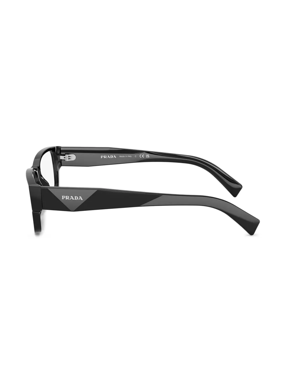 Prada Rectangle Frame Glasses In Black