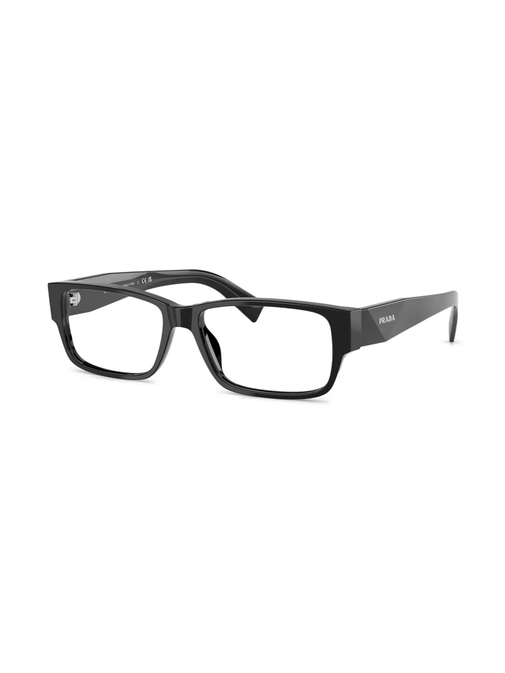 Prada Eyewear Bril met rechthoekig montuur - Zwart