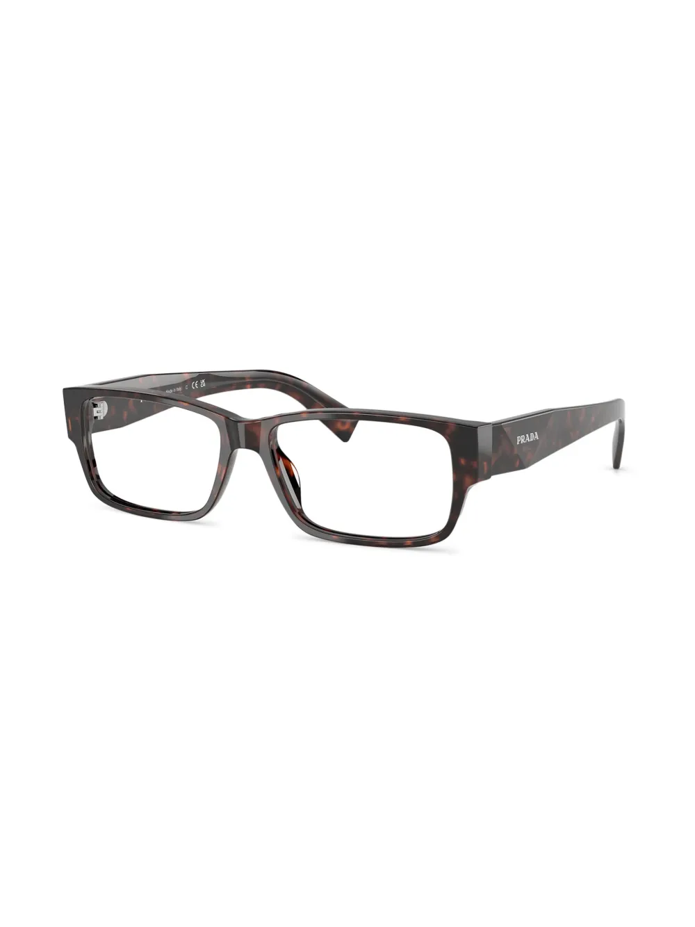 Prada Eyewear Bril met rechthoekig montuur - Bruin