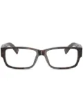 Prada Eyewear rectangle frame glasses - Brown