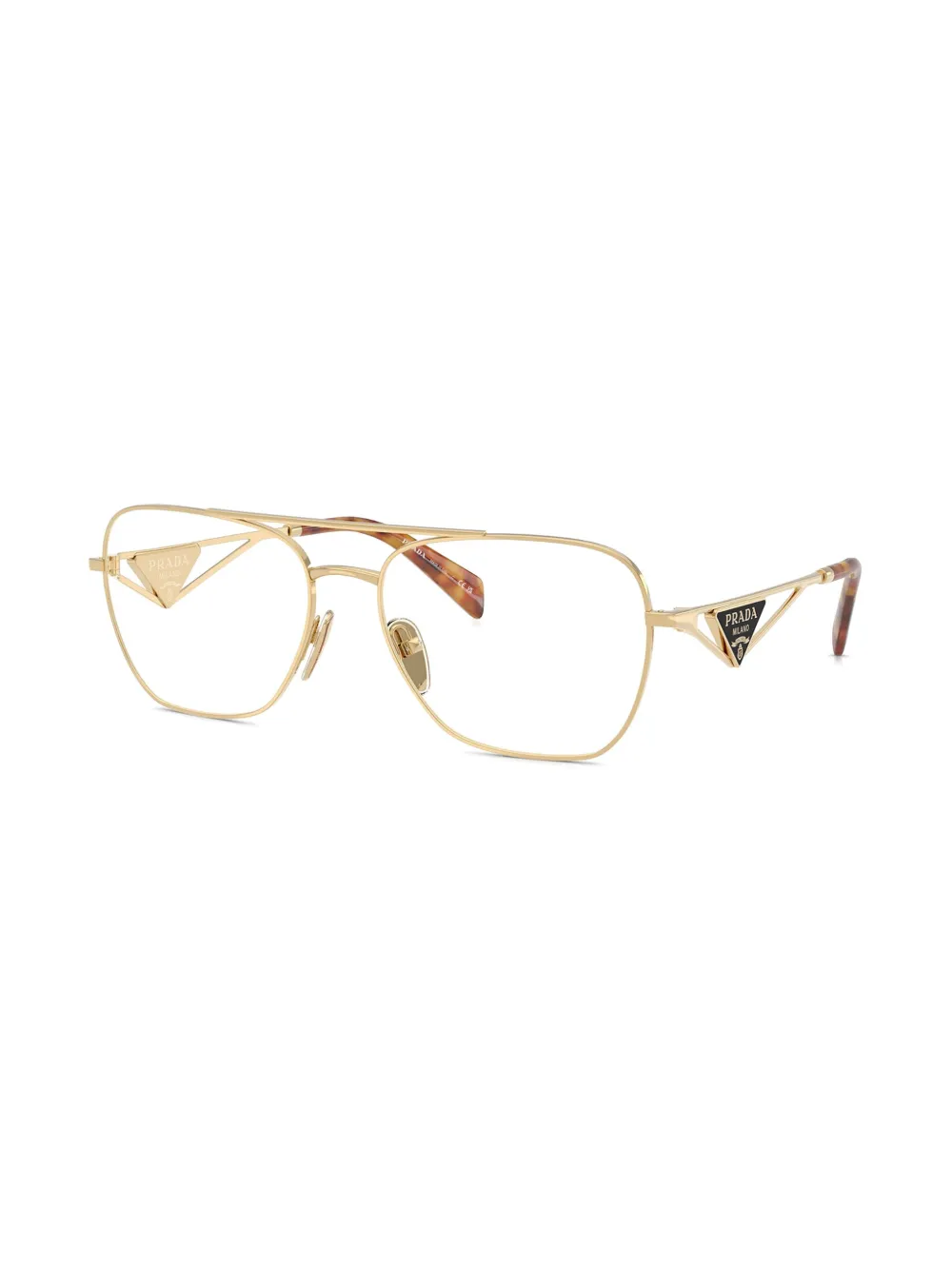 Prada Eyewear Bril met email logo - Goud