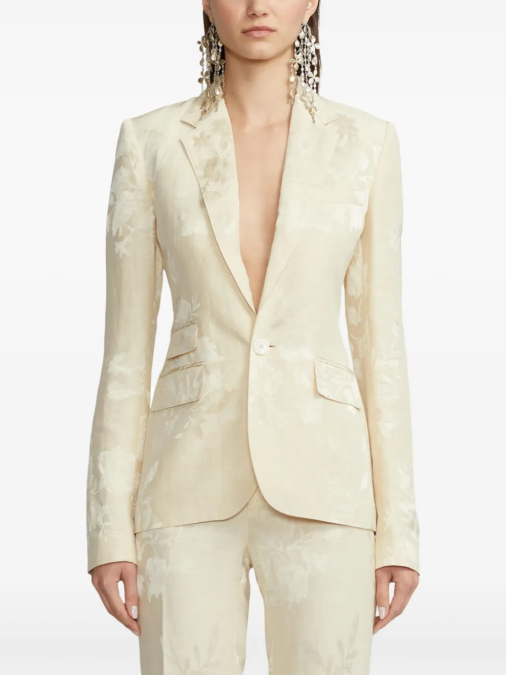 Ralph Lauren Parker Blazer In Neutral