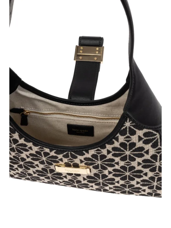 Kate Spade small Nouveau floral jacquard shoulder bag women Cotton Leather Polyurethane Canvas One Size Black