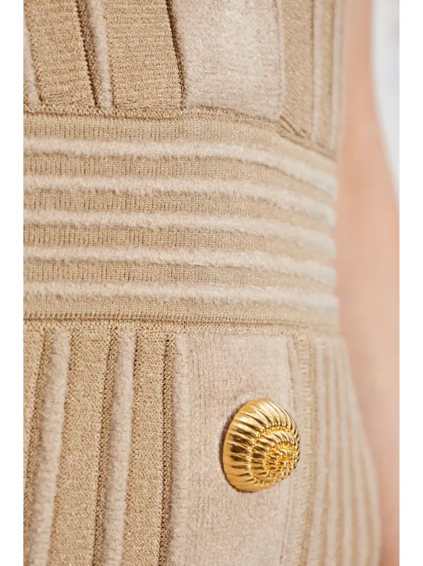Balmain DF1R8029KG96EAC 関税送料込 PB Labyrinth knit dress - Women | BALMAIN