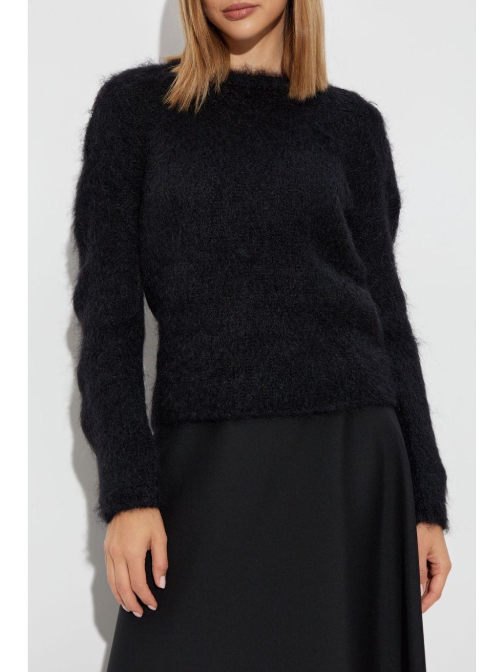 Shop Marni Brushed-effect Jumper In Black