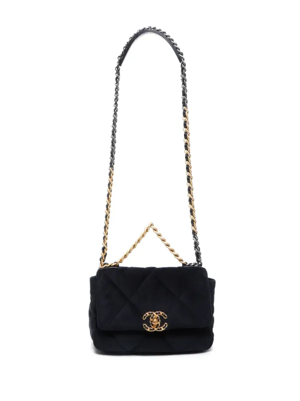 CHANEL Pre-Owned 2020 CC Velvet Shoulder Bag | Black | FARFETCH