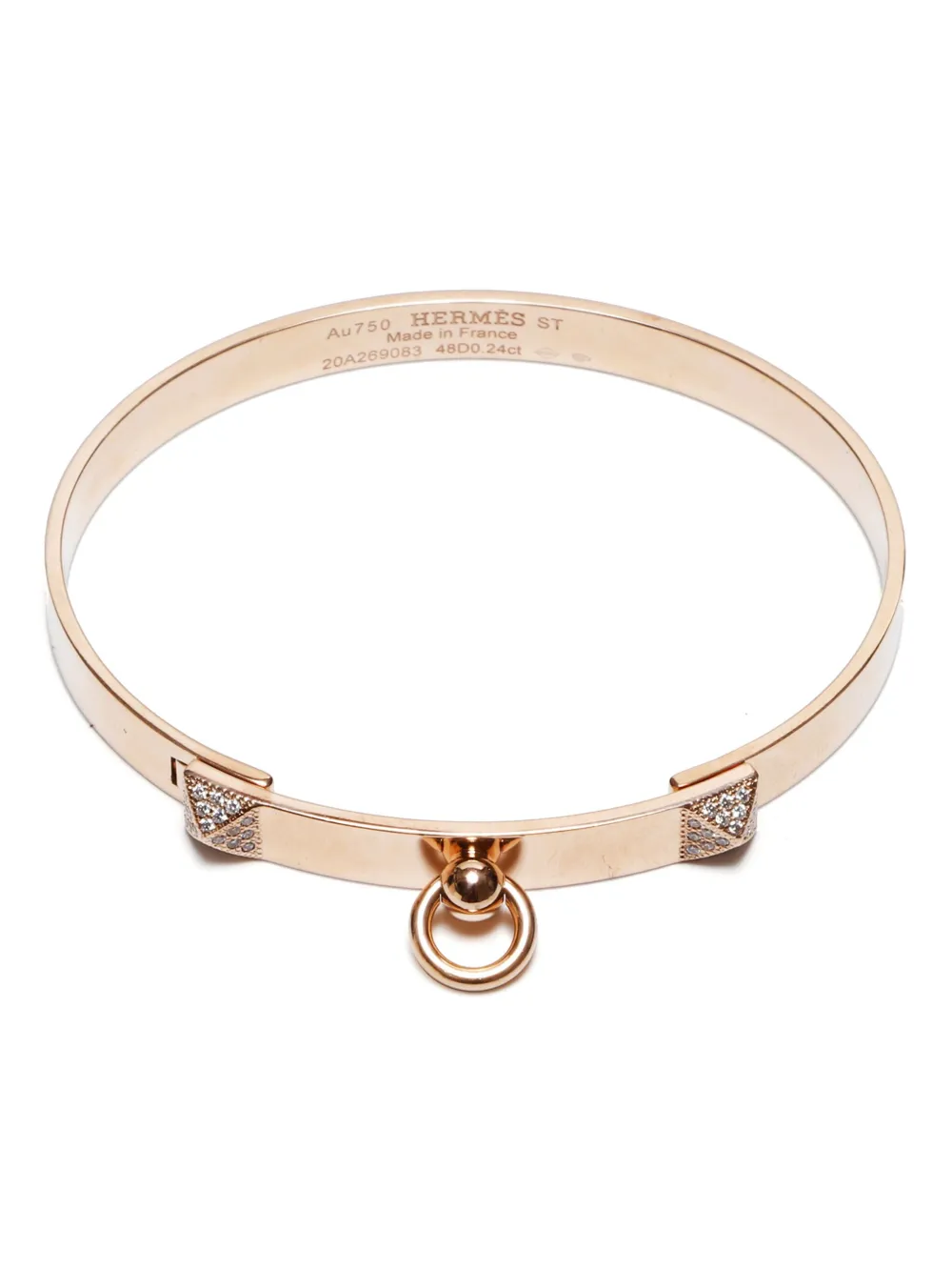 Hermès Pre-Owned Collier de Chien ダイヤモンド ブレスレット 18Kローズゴールド - ゴールドトーン Hermès Pre-Owned Collier de Chien ダイヤモンド ブレスレット 18Kローズゴールド - ゴールドトーン