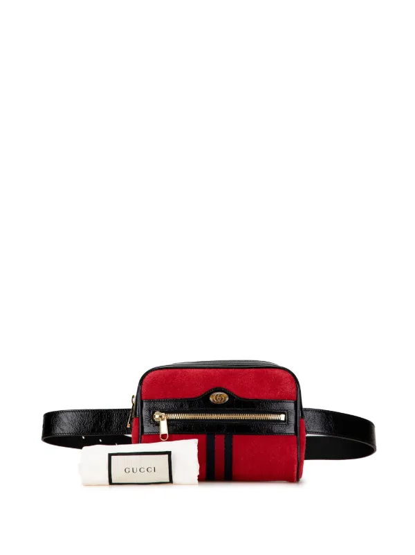Gucci Pre Owned 2016 2023 Small Ophidia belt bag women Suede One Size Red