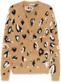 Charles Jeffrey Loverboy brushed-finish patch-logo cardigan - Brown