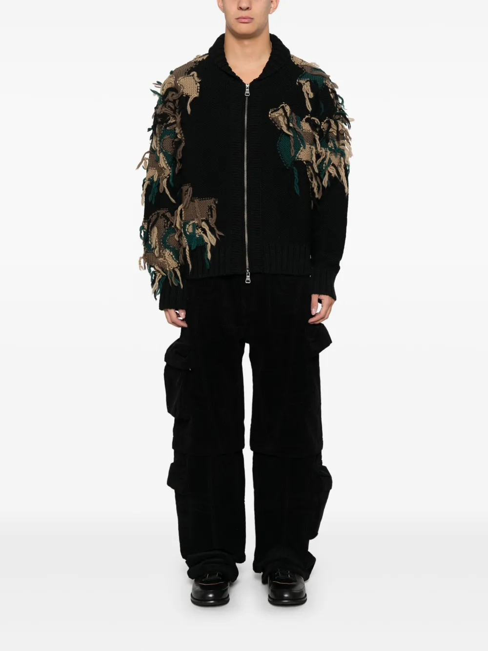 Andersson Bell Vest met camouflageprint - Zwart