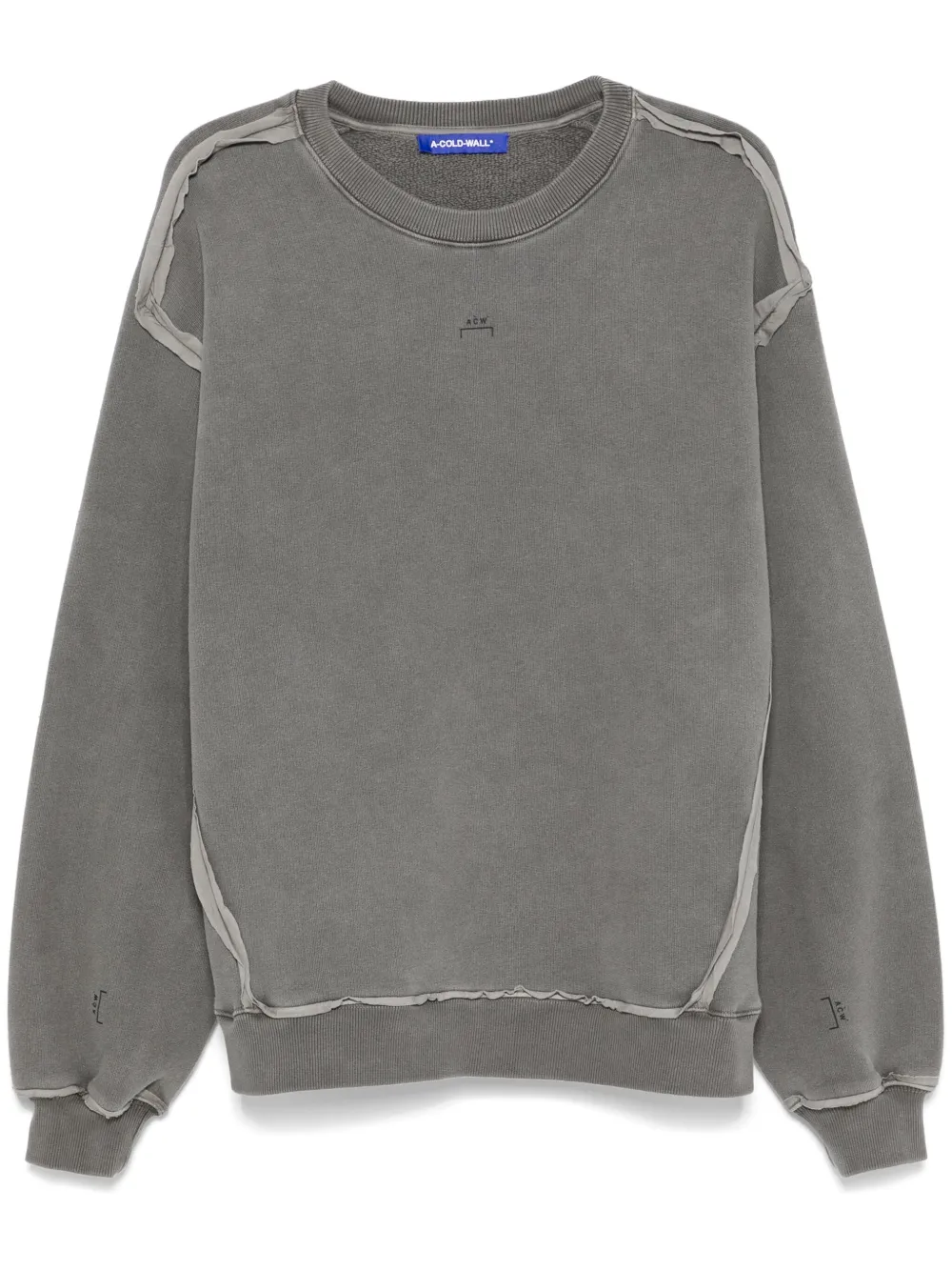 Shop A-cold-wall* Facade Sweatshirt In Grey