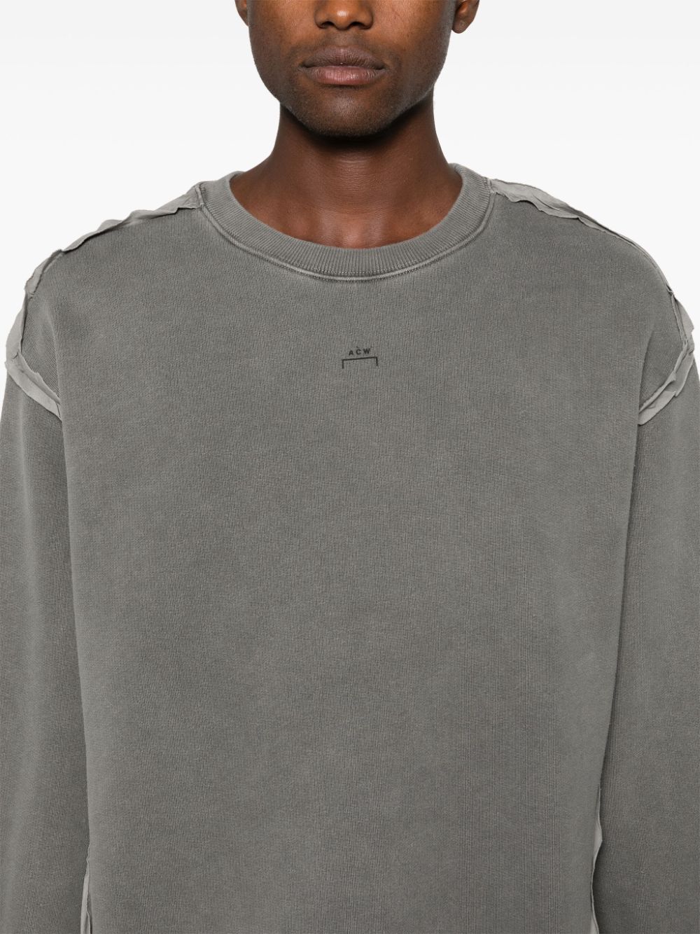 Shop A-cold-wall* Facade Sweatshirt In Grey