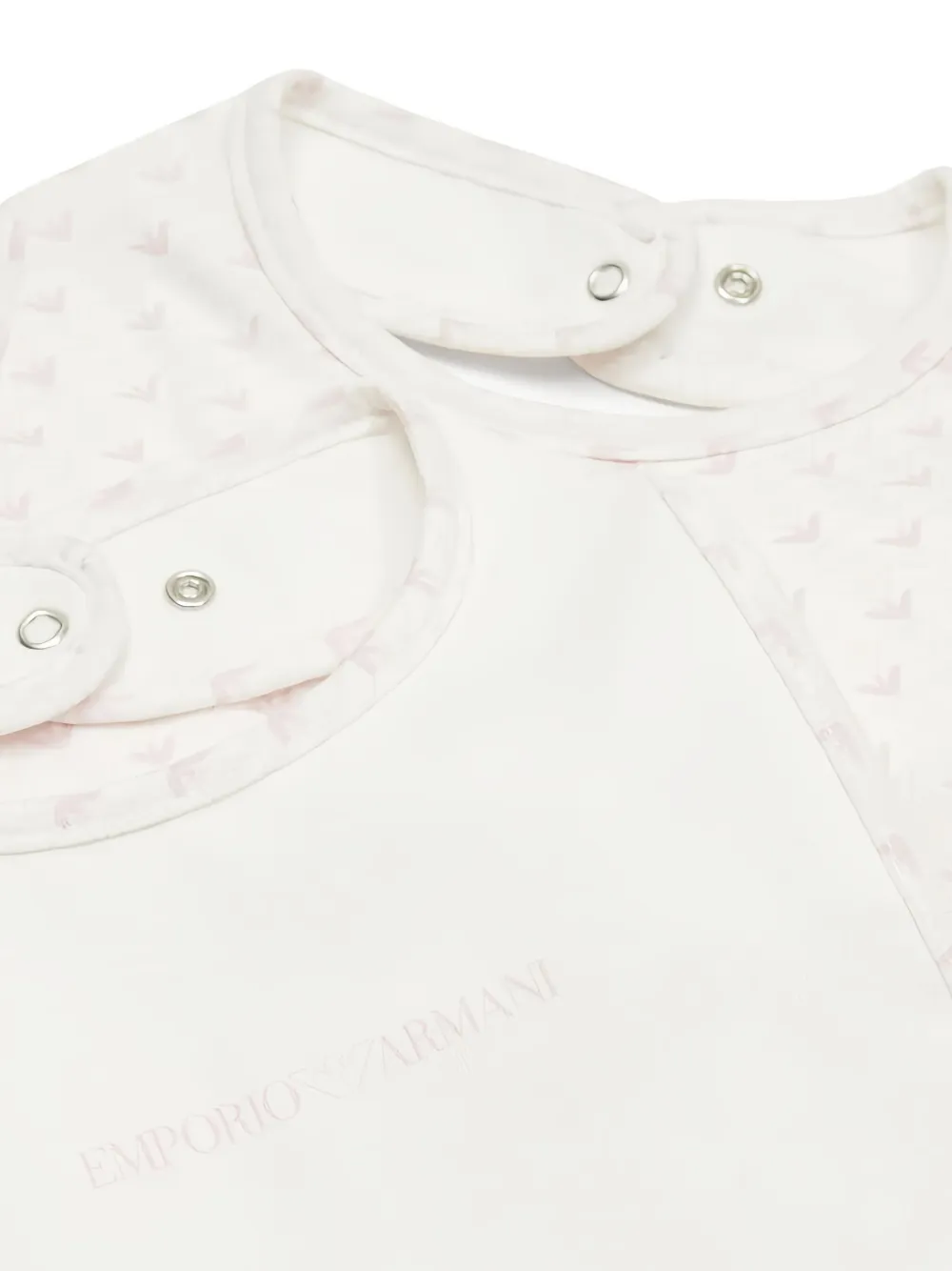 Emporio Armani Kids Twee slabbetjes met logoprint Wit
