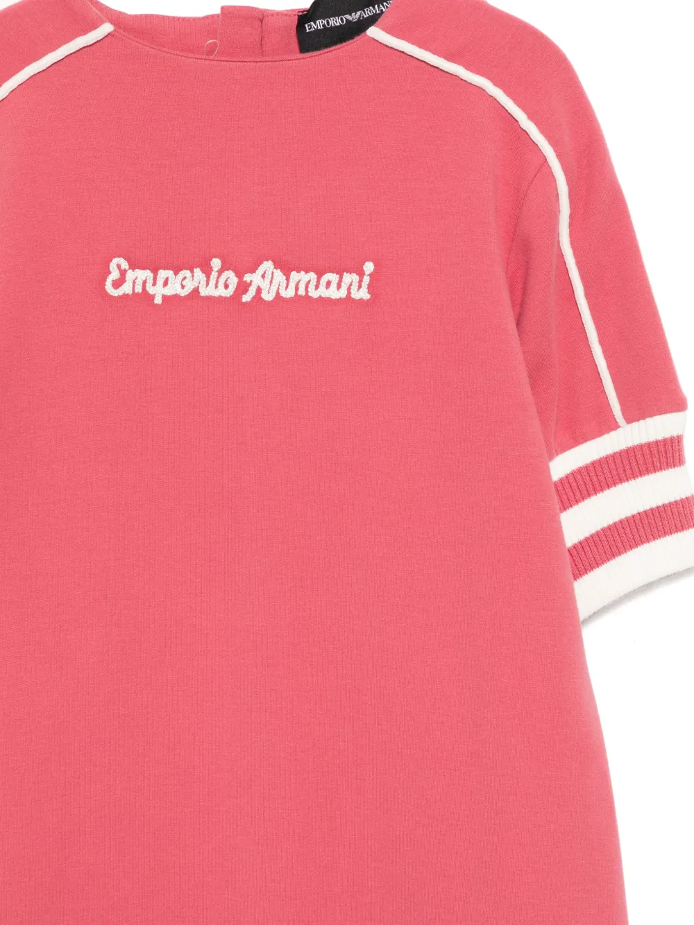 Emporio Armani Kids Jurk met geborduurd logo Roze