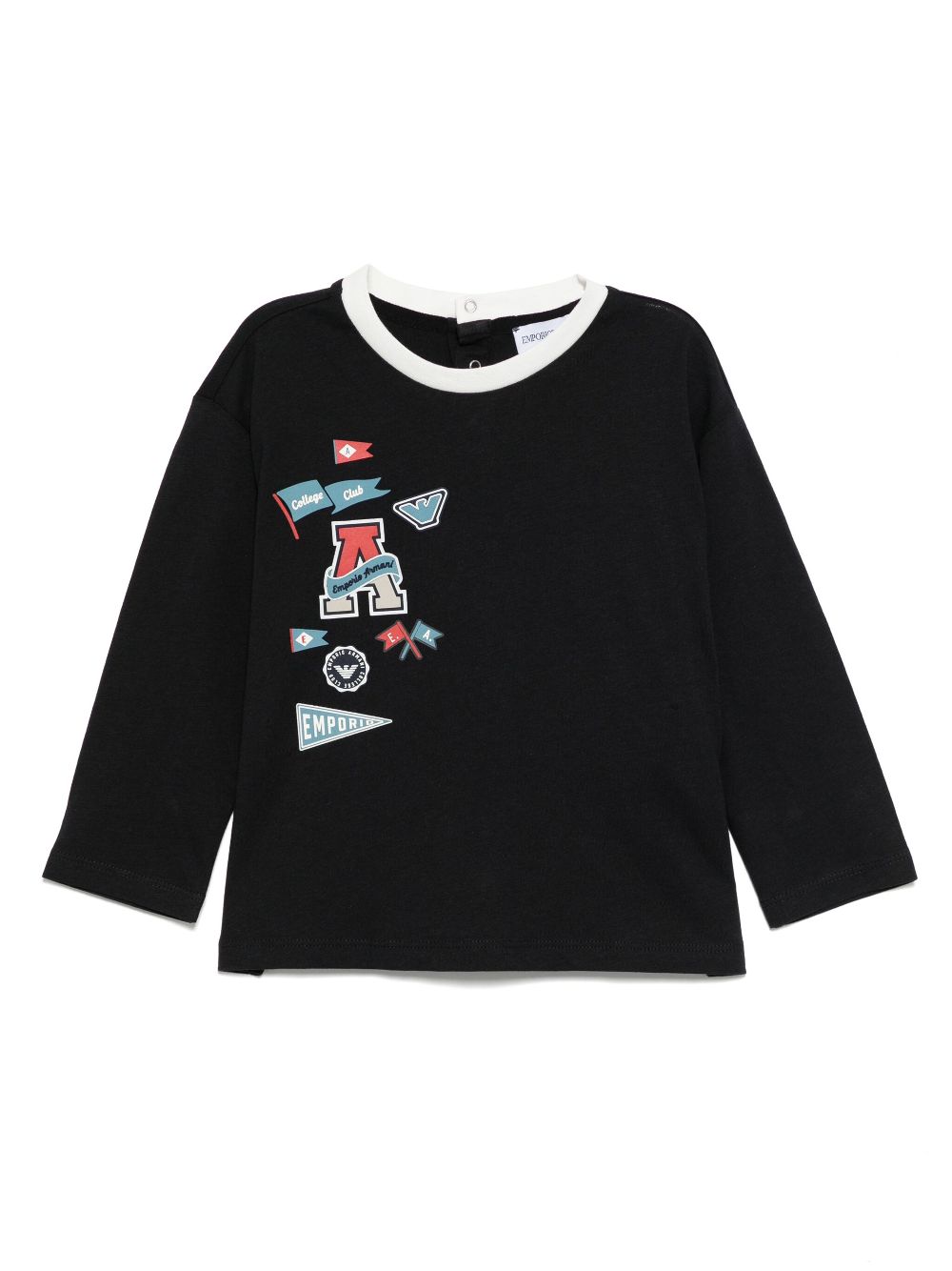 Emporio Armani Kids graphic-print T-shirt - Black