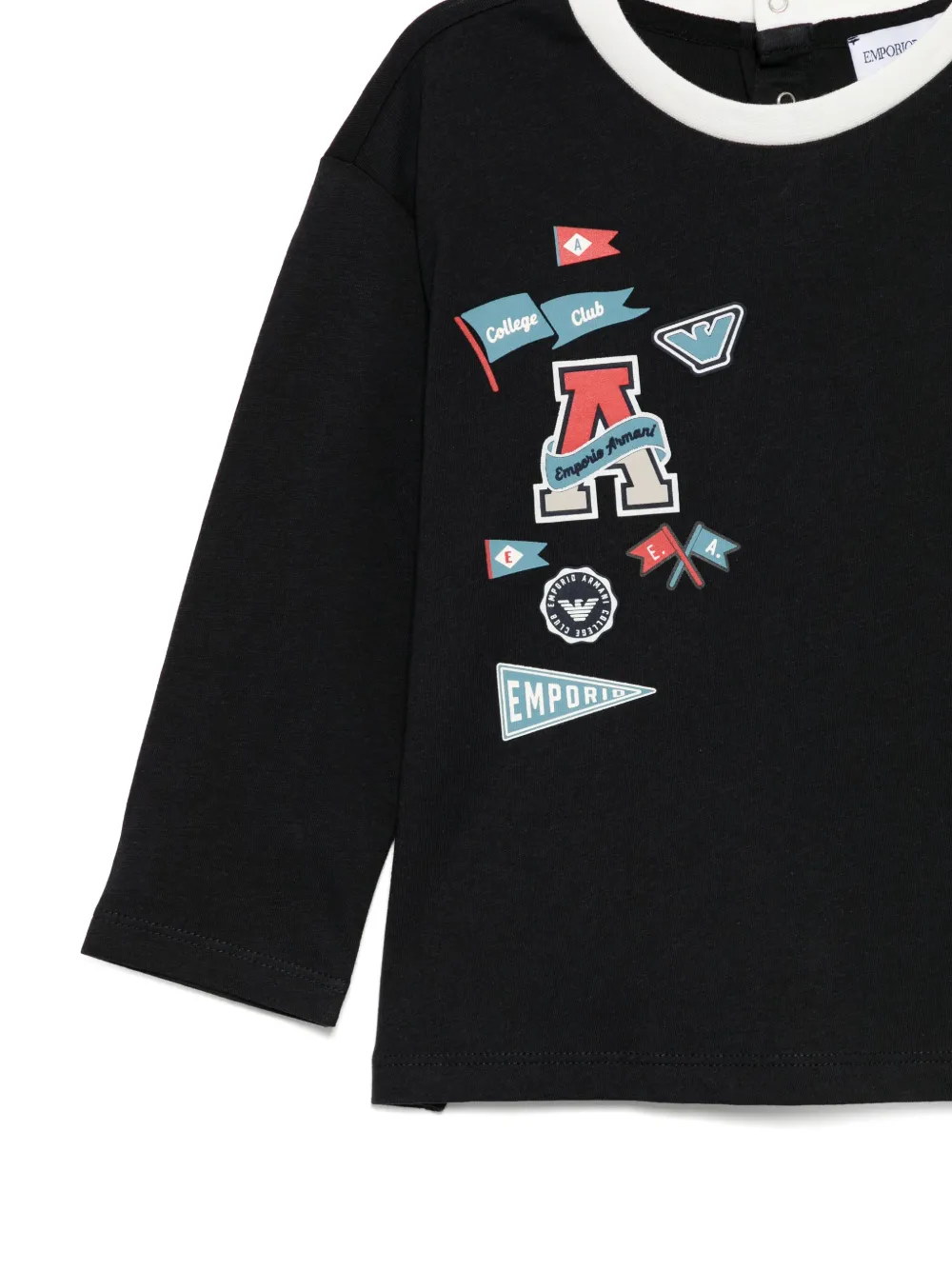 Emporio Armani Kids T-shirt met print Zwart