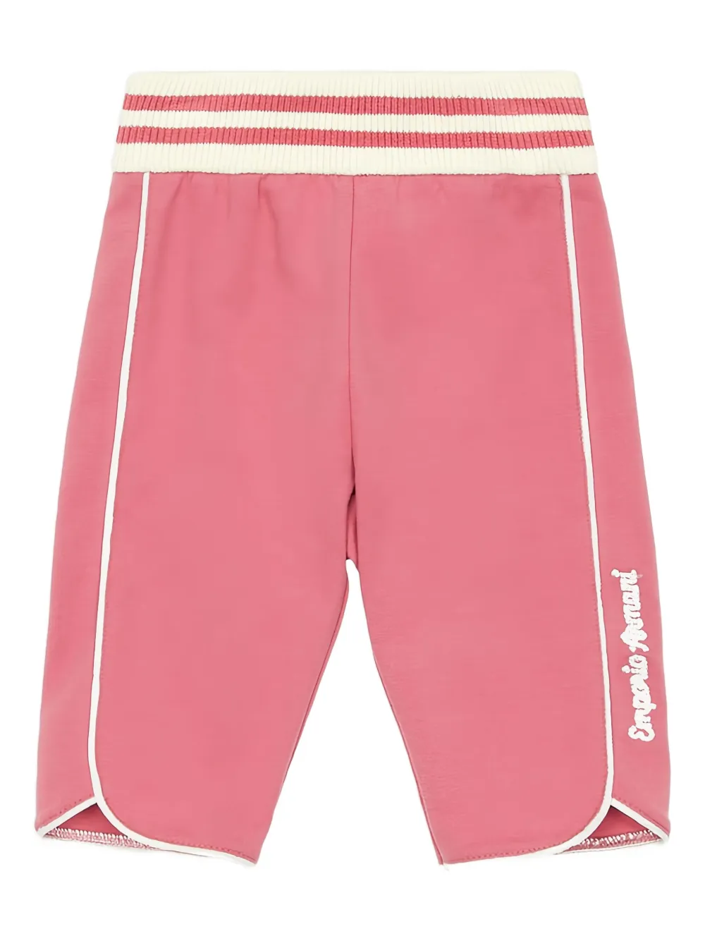 Emporio Armani Kids elastic-waistband trousers | Pink | Image 1