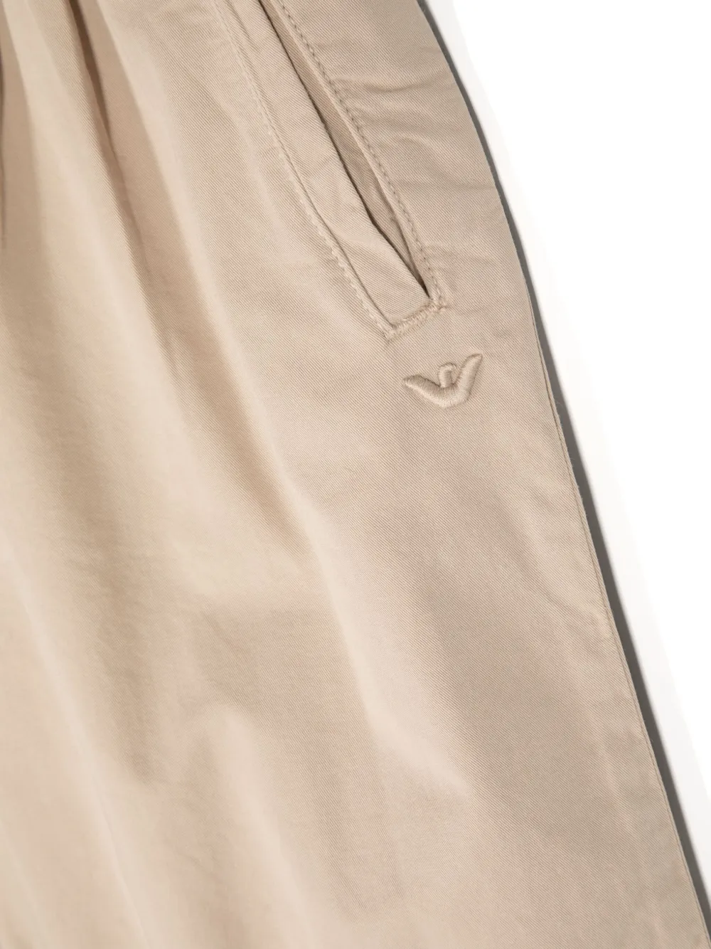 Emporio Armani Kids Broek met toelopende pijpen Beige