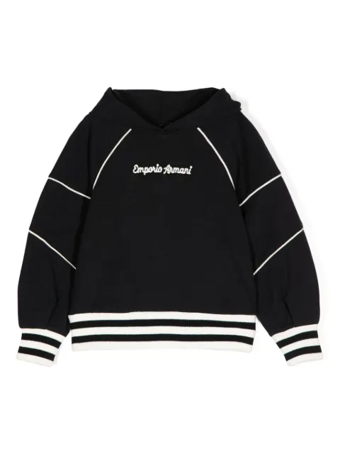 Emporio Armani Kids logo-embroidered hoodie