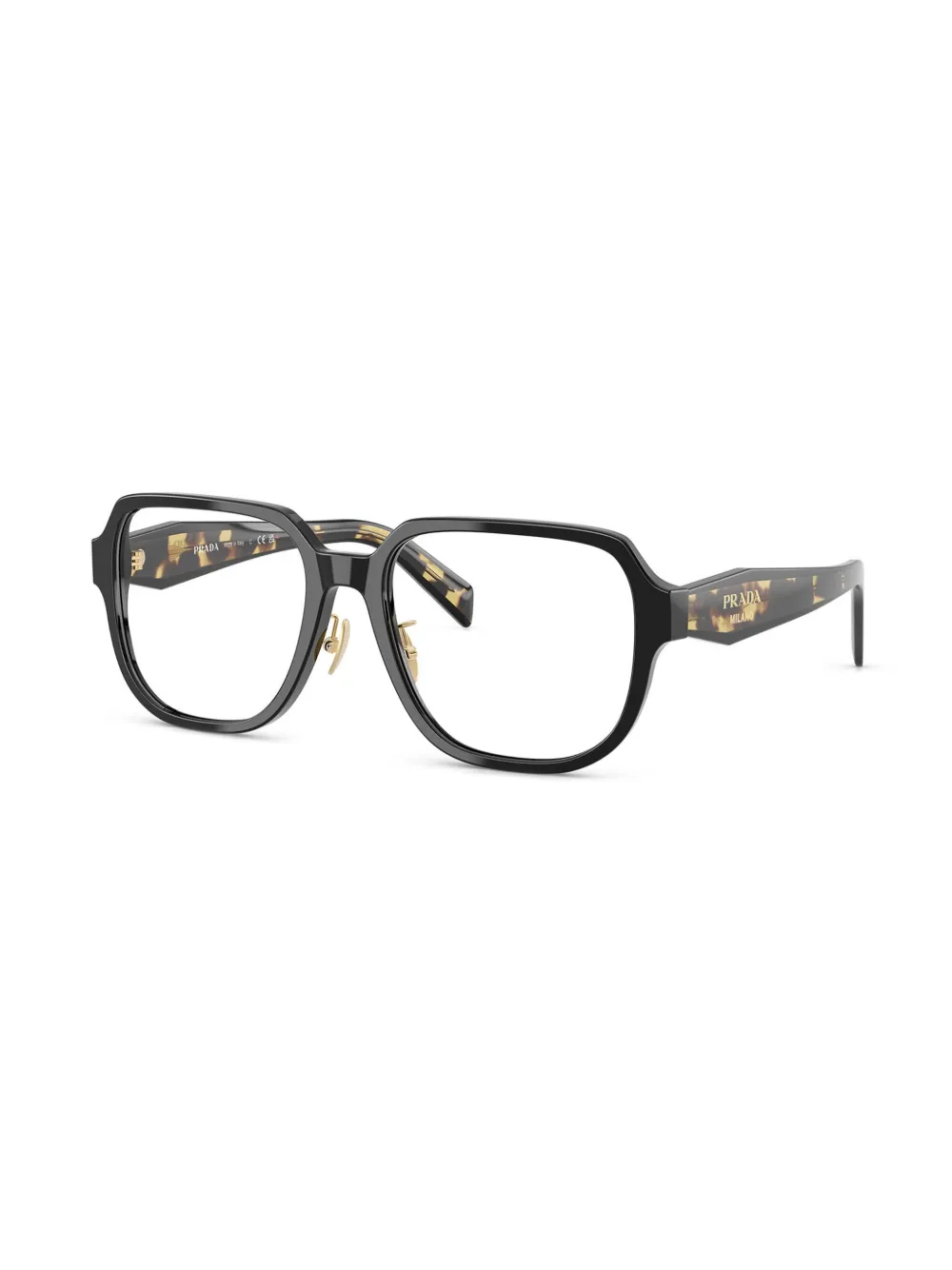 Prada Eyewear Bril met vierkant montuur - Zwart