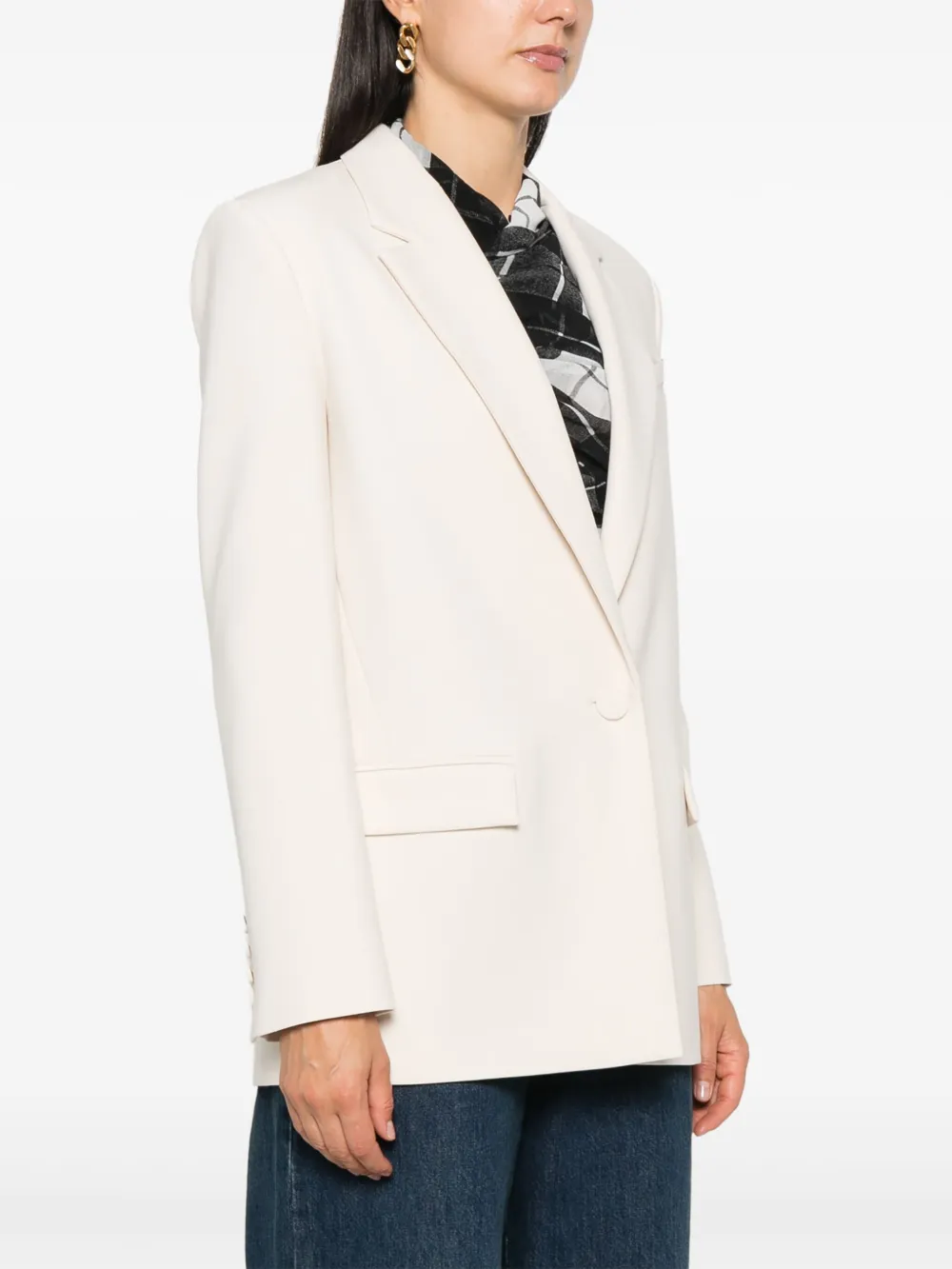  Blugirl Logo-plaque Blazer - Neutrals 