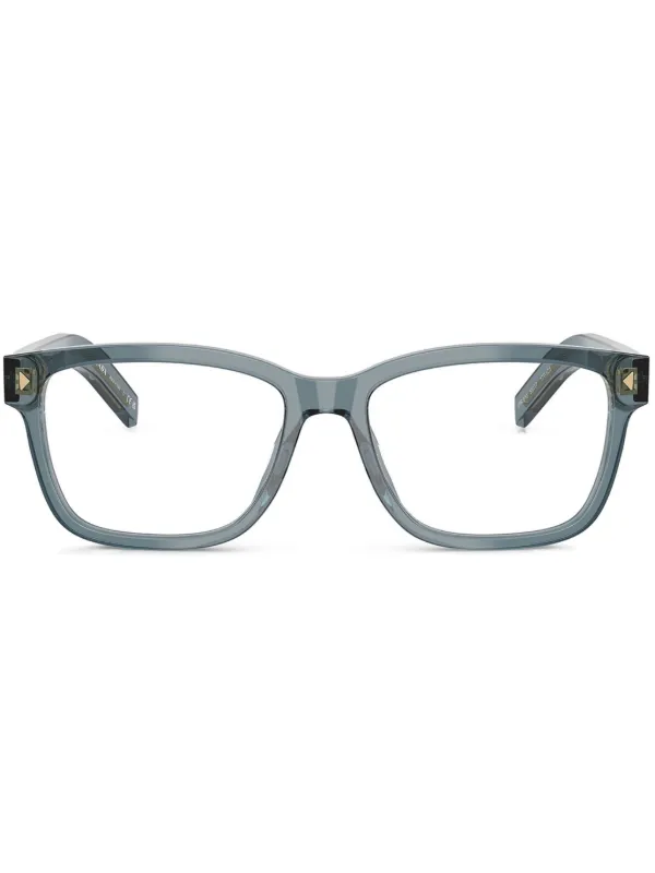 Prada Eyewear スクエア眼鏡フレーム | ブルー | FARFETCH JP