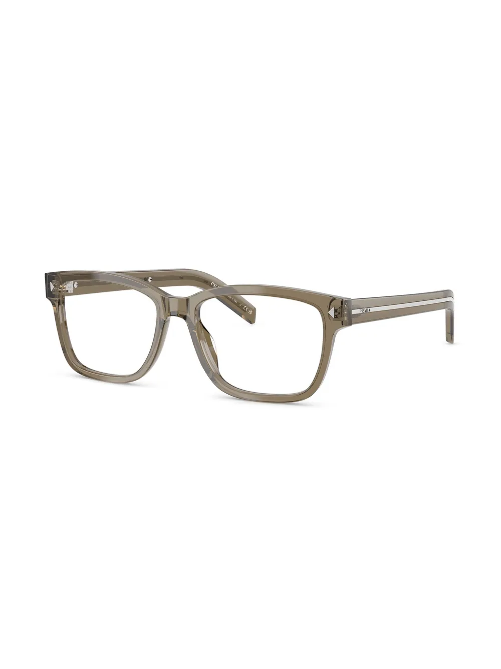 Prada Eyewear Bril met vierkant montuur - Bruin