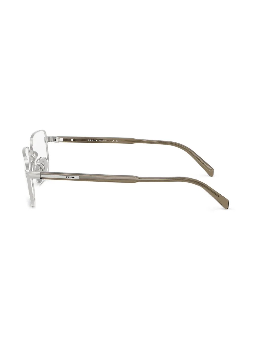 Prada Eyewear Bril met rechthoekig montuur Zilver